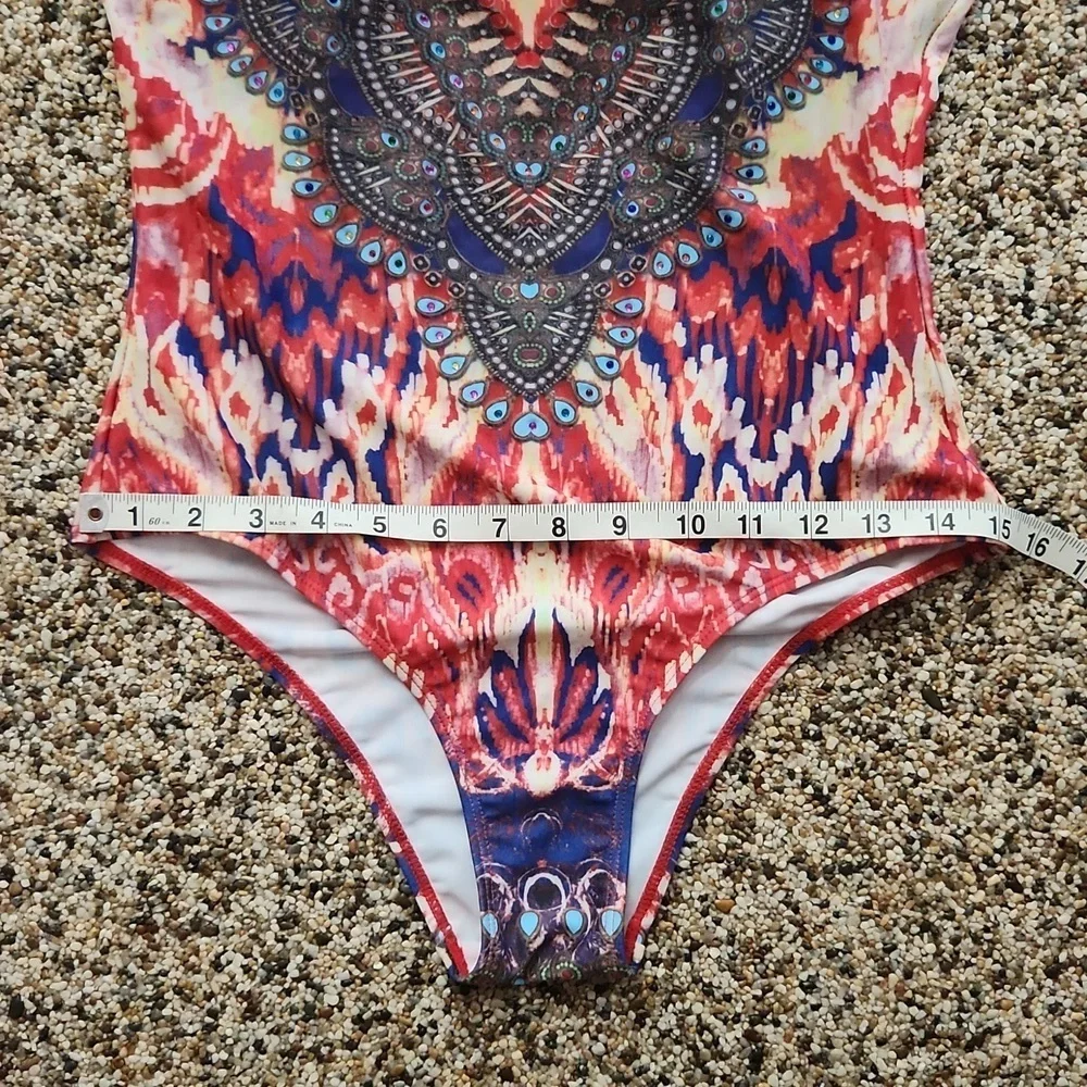 LA moda true colours off shoulder one piece swimsuit, medium‎